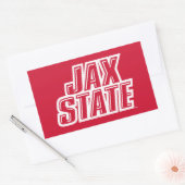 ジャクソンビル州立大学 JAX STATE ロゴ 長方形シール (封筒)