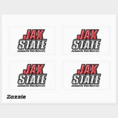 ジャクソンビル州立大学 JAX STATE ロゴ 長方形シール (シート)
