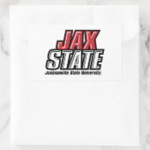 ジャクソンビル州立大学 JAX STATE ロゴ 長方形シール (バッグ)
