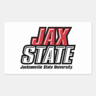 ジャクソンビル州立大学 JAX STATE ロゴ 長方形シール