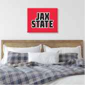 ジャクソンビル州立大学 JAX STATE 太字テキスト キャンバスプリント (インサイチュ (寝室))