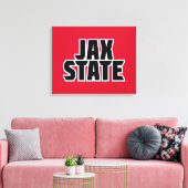 ジャクソンビル州立大学 JAX STATE 太字テキスト キャンバスプリント (インサイチュ (リビング))