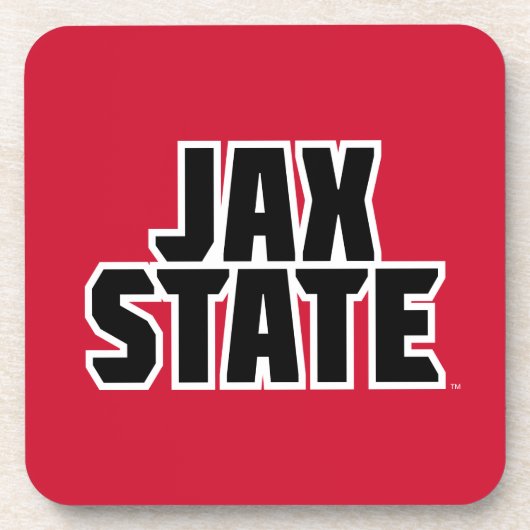 ジャクソンビル州立大学 JAX STATE 太字テキスト コースター (正面)