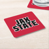 ジャクソンビル州立大学 JAX STATE 太字テキスト スクエアペーパーコースター (アングル)