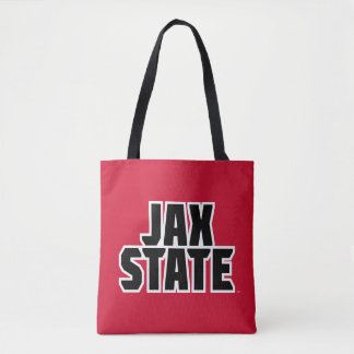 ジャクソンビル州立大学 JAX STATE 太字テキスト トートバッグ