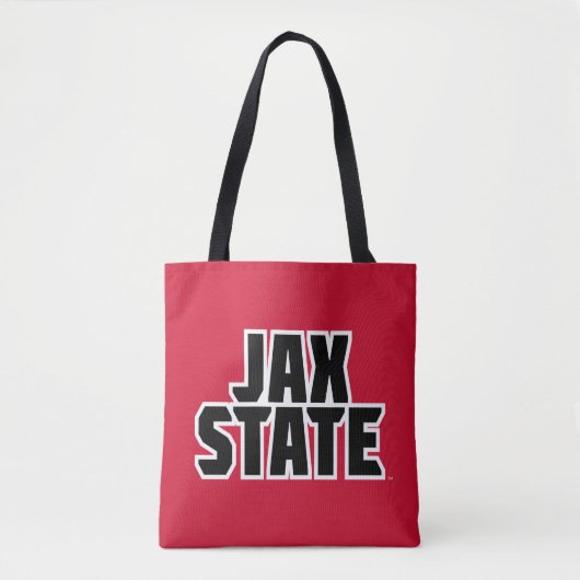 ジャクソンビル州立大学 JAX STATE 太字テキスト トートバッグ (正面)