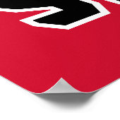 ジャクソンビル州立大学 JAX STATE 太字テキスト ポスター (角)