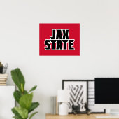 ジャクソンビル州立大学 JAX STATE 太字テキスト ポスター (ホームオフィス)