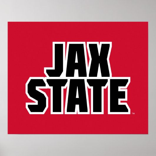 ジャクソンビル州立大学 JAX STATE 太字テキスト ポスター (正面)