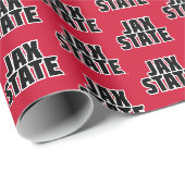 ジャクソンビル州立大学 JAX STATE 太字テキスト ラッピングペーパー (ロールコーナー)