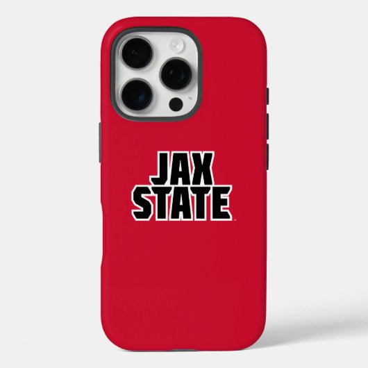ジャクソンビル州立大学 JAX STATE 太字テキスト Case-Mate iPhoneケース (裏面)
