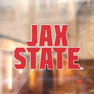 ジャクソンビル州立大学 JAX STATE 太字レッド ウィンドウサイン