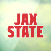 ジャクソンビル州立大学 JAX STATE 太字レッド ウィンドウサイン (シート3)