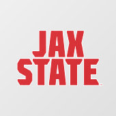 ジャクソンビル州立大学 JAX STATE 太字レッド ウィンドウサイン (シート)