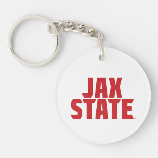 ジャクソンビル州立大学 JAX STATE 太字レッド キーホルダー