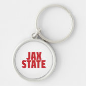 ジャクソンビル州立大学 JAX STATE 太字レッド キーホルダー (正面)