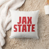 ジャクソンビル州立大学 JAX STATE 太字レッド クッション (ブランケット)