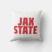 ジャクソンビル州立大学 JAX STATE 太字レッド クッション (裏面)