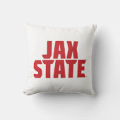 ジャクソンビル州立大学 JAX STATE 太字レッド クッション (正面)