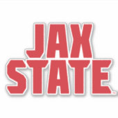 ジャクソンビル州立大学 JAX STATE 太字レッド シール (正面)