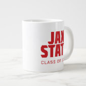 ジャクソンビル州立大学 JAX STATE 太字レッド ジャンボコーヒーマグカップ (正面右)