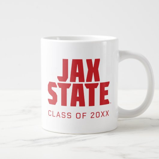 ジャクソンビル州立大学 JAX STATE 太字レッド ジャンボコーヒーマグカップ (右)