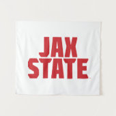 ジャクソンビル州立大学 JAX STATE 太字レッド タペストリー (正面(横))