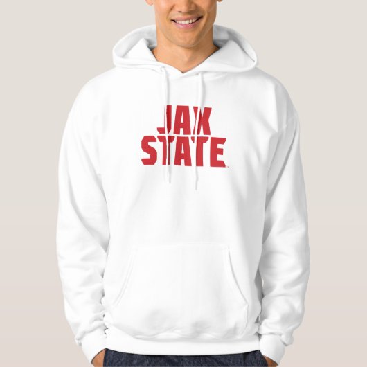 ジャクソンビル州立大学 JAX STATE 太字レッド パーカ (正面)