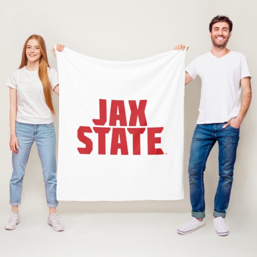 ジャクソンビル州立大学 JAX STATE 太字レッド フリースブランケット (インサイチュ)