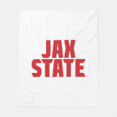 ジャクソンビル州立大学 JAX STATE 太字レッド フリースブランケット (正面)