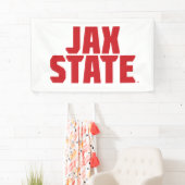 ジャクソンビル州立大学 JAX STATE 太字レッド 横断幕 (インサイチュ)