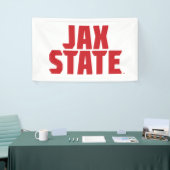ジャクソンビル州立大学 JAX STATE 太字レッド 横断幕 (トレードショー)