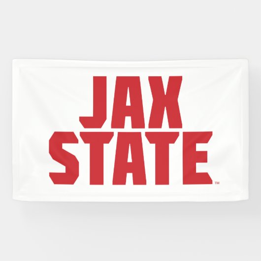 ジャクソンビル州立大学 JAX STATE 太字レッド 横断幕 (横)