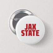 ジャクソンビル州立大学 JAX STATE 太字レッド 缶バッジ (正面&裏面)