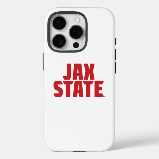 ジャクソンビル州立大学 JAX STATE 太字レッド Case-Mate iPhoneケース (裏面)