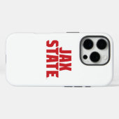 ジャクソンビル州立大学 JAX STATE 太字レッド Case-Mate iPhoneケース (裏面 (横))