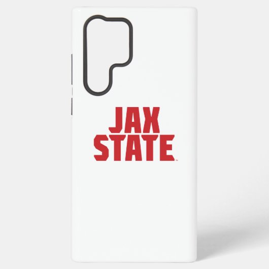 ジャクソンビル州立大学 JAX STATE 太字レッド SAMSUNG GALAXYケース (裏面)