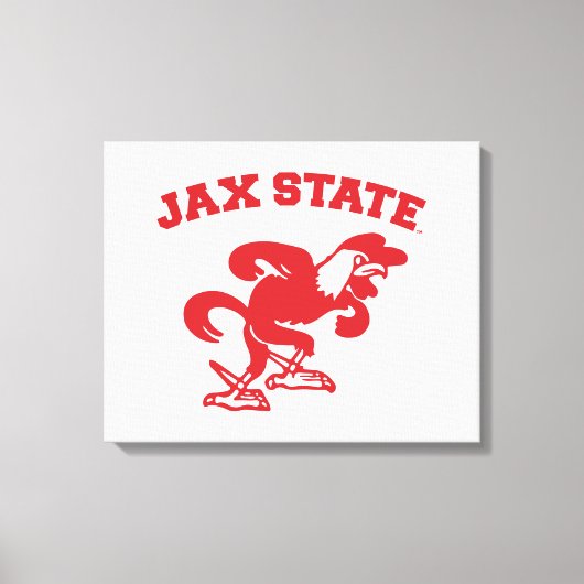 ジャクソンビル州立大学 JAX State Gamecocks キャンバスプリント (正面)