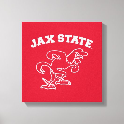 ジャクソンビル州立大学 JAX State Gamecocks キャンバスプリント (正面)