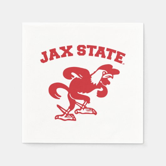 ジャクソンビル州立大学 JAX State Gamecocks スタンダードカクテルナプキン (正面)