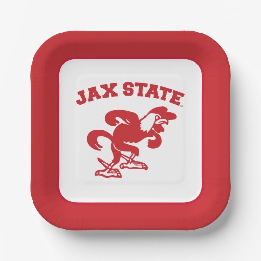 ジャクソンビル州立大学 JAX State Gamecocks ペーパープレート (正面)