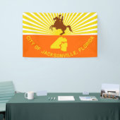 ジャクソンビル市旗フロリダ州統一された州A 横断幕 (トレードショー)