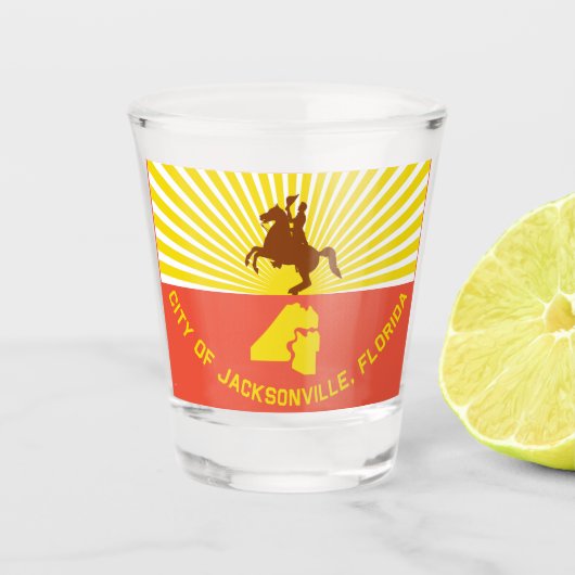ジャクソンビル市旗 ショットグラス (正面)