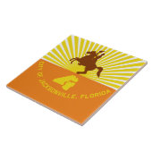 ジャクソンビル市旗 タイル (側面)