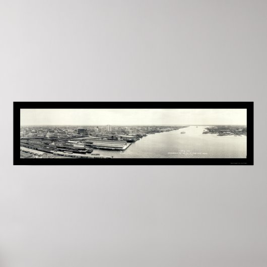 ジャクソンビル航空写真1921 ポスター (正面)
