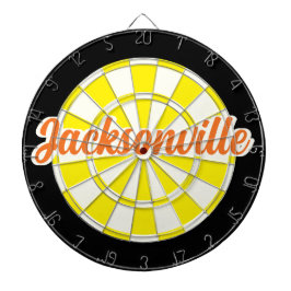 ジャクソンビル オレンジ テキスト 黄色 白 黒 ダーツボード