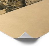 ジャクソンビル、フロリダ州バーズアイの地図、1874年頃 ポスター (角)