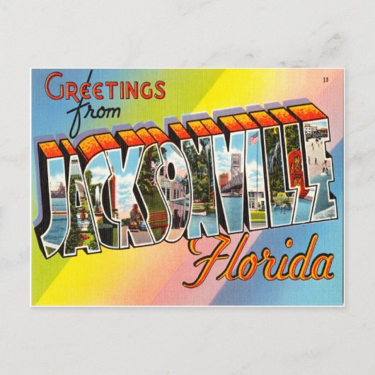 ジャクソンビル・フロリダ ポストカード (正面)