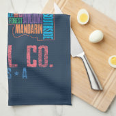 ジャクソンビルDuval County Florida USAの地図 キッチンタオル (四つ折り)