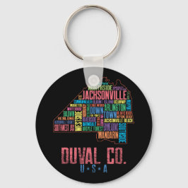 ジャクソンビルDuval County Florida USAの地図 キーホルダー